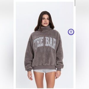 The Bar - GIGI HIGHEST NECK SWEATSHIRT CINDER/GREY
